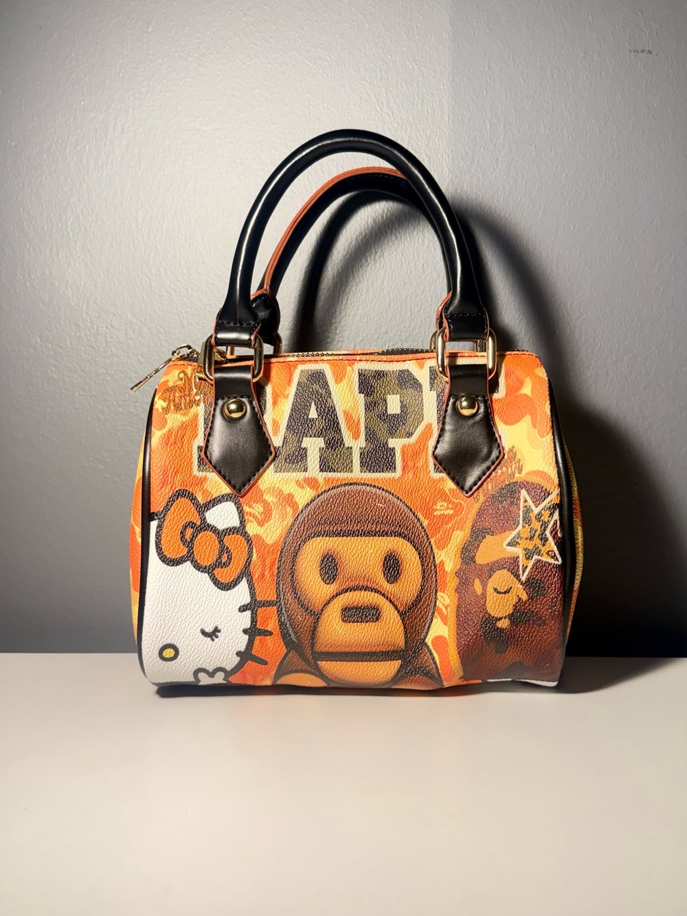 Inspired Cartoon Graphic Orange with Satchel